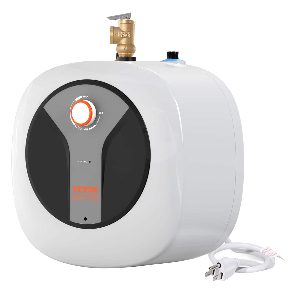 VEVOR - Electric Mini-Tank Water Heater 4-Gallon Tank, 1440W Hot Water Boiler Storage - White