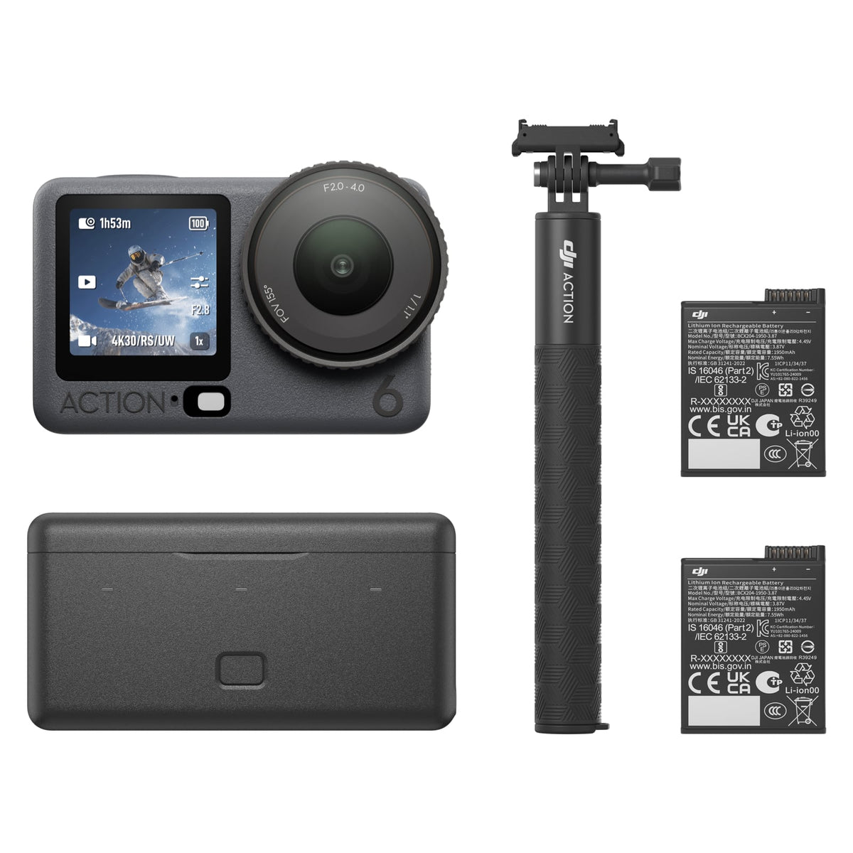 DJI - Osmo Action 6 Adventure Camera Combo - Black