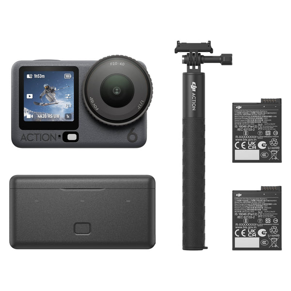 DJI - Osmo Action 6 Adventure Camera Combo - Black