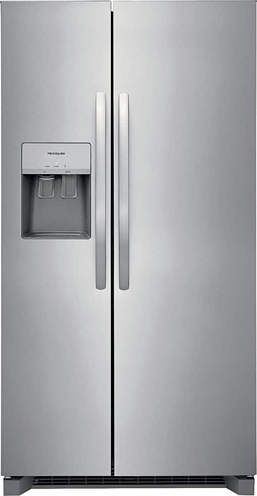Frigidaire - 36 in. Wide 25.6 Cu. Ft. Side-by-Side Refrigerator - Stainless Steel