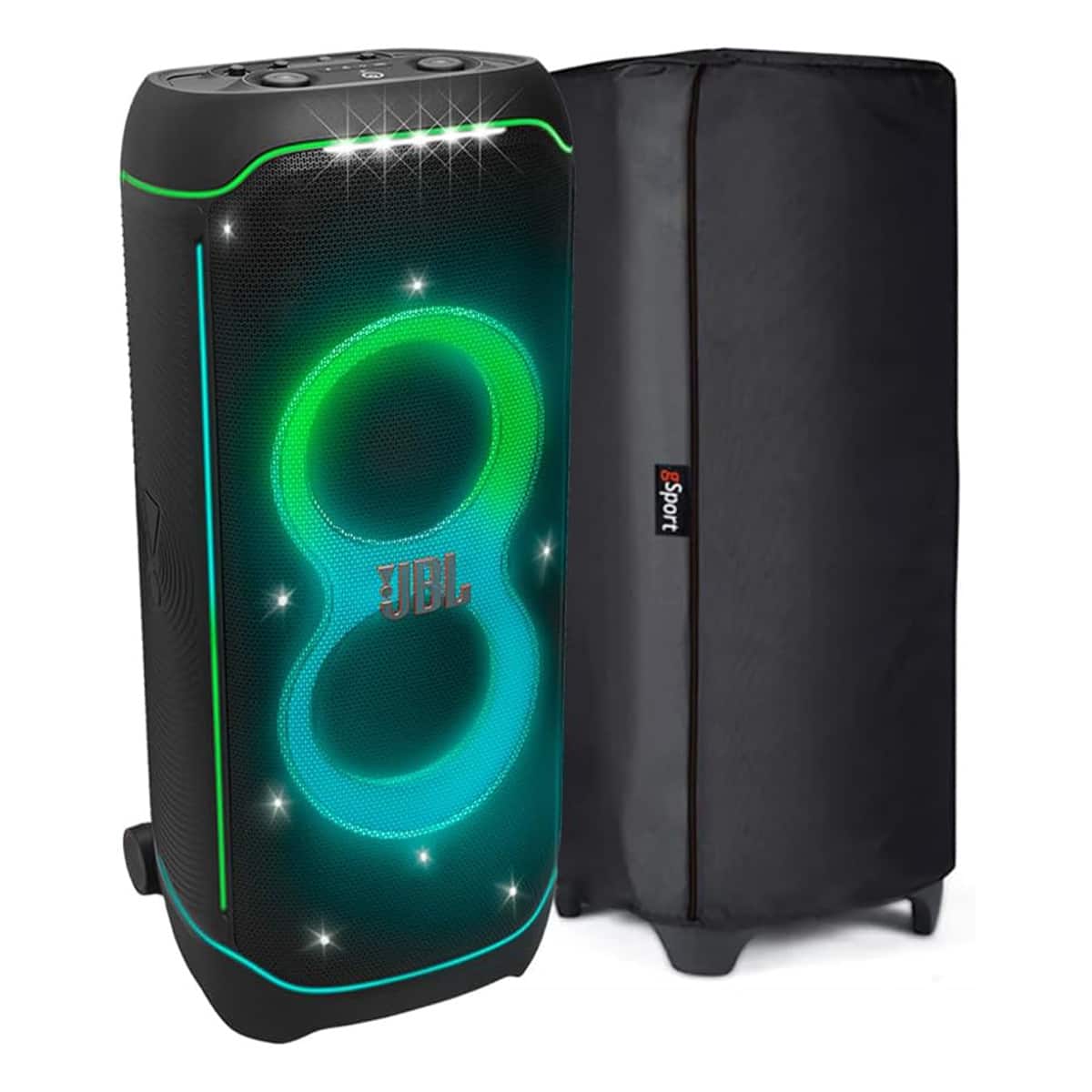 JBL - PartyBox Ultimate Portable Party Speaker Bundle with gSport Speaker Cover - Black