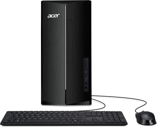 Front. Acer - Acer Aspire TC Desktop PC - 14th Gen Intel Core i5-14400, 16GB RAM, 1TB SSD, Intel UHD Graphics, Windows 11 Pro - Black.