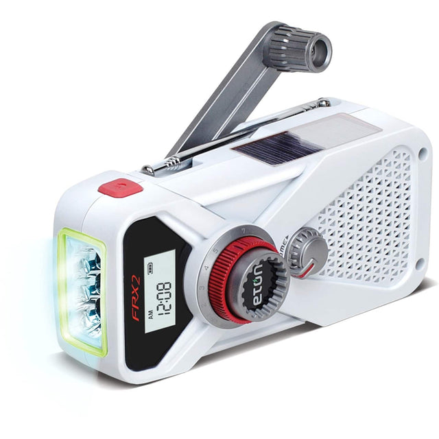 Front. Eaton - American Red Cross FRX2 Weather & Alert Radio - Red - Red.