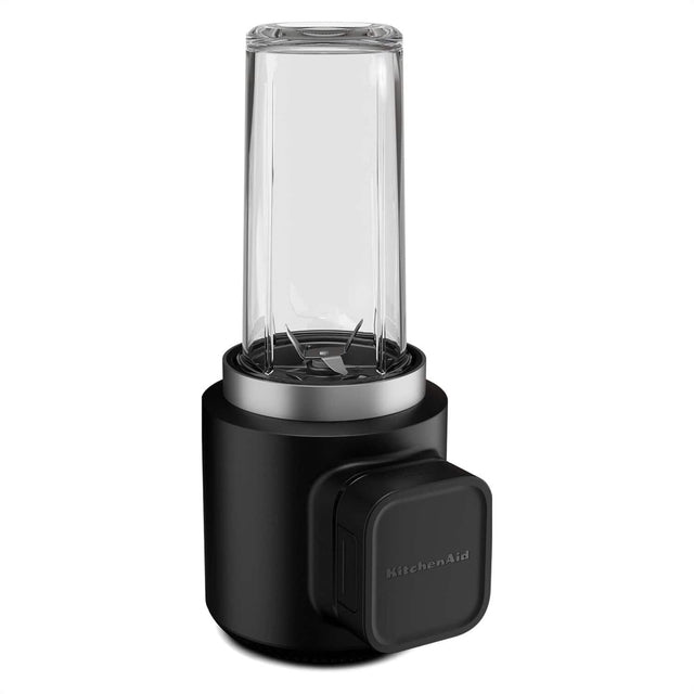 Front. KitchenAid - Go Cordless 12V MAX Personal Blender with 1 Speed and Pulse - Black.