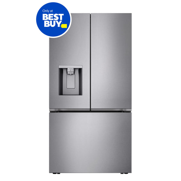 LG - 36-in Wide Counter-Depth MAX 23.7 Cu. Ft. 3-Door Smart French Door Refrigerator with Zero Clearance Hinge System - PrintProof Stainless Steel Look
