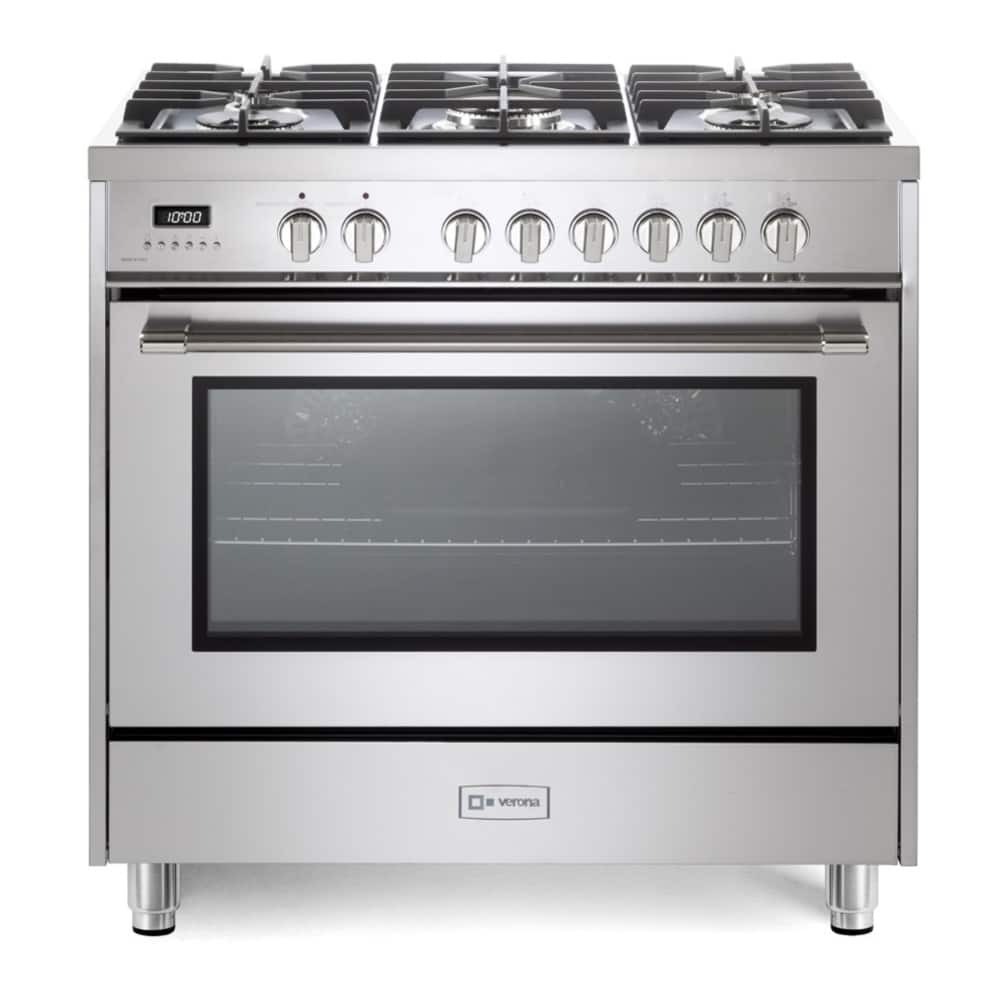 Verona - 36 inch Prima Series Dual Fuel Range with 5 Sealed Burners, 5 cu. ft. Oven Capacity (Stainless Steel) - Stainless Steel