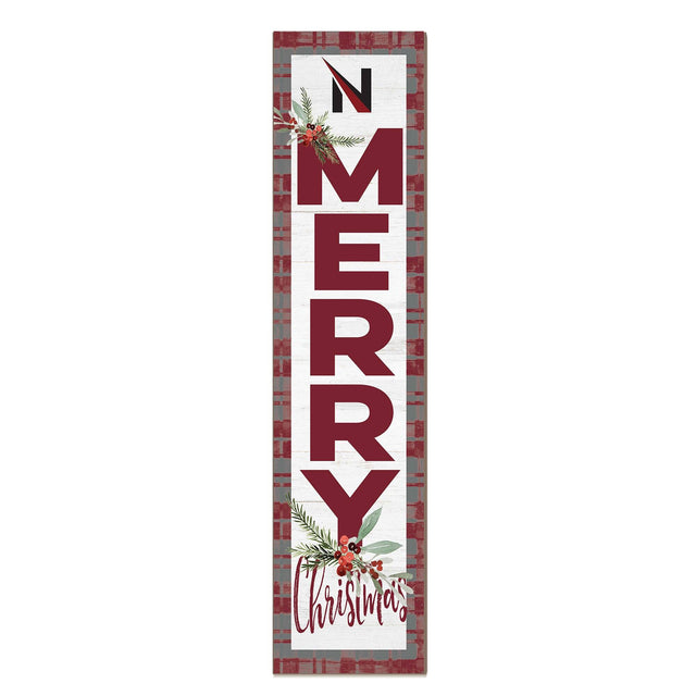 Front. Jardine - Northwestern Ohio Racers 12'' x 48'' Outdoor Merry Christmas Leaner - White.