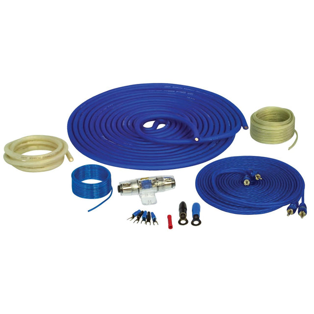 Front. Stinger - Select 4-Gauge Mini-ANL Amp Installation Kit - Blue.