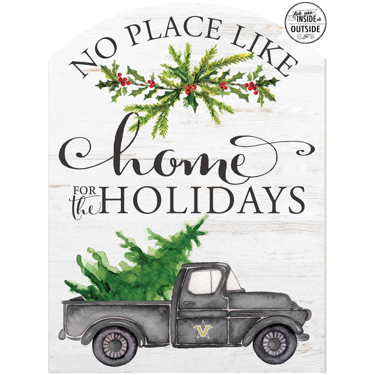 Jardine - Vanderbilt Commodores 16'' x 22'' Holiday Marquee Sign - White