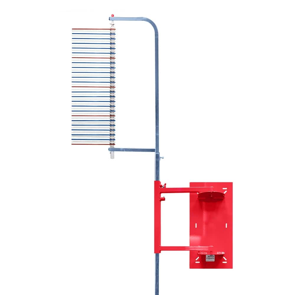 Power Systems - Vertec 6-12 ft Wall Mounted Vertical Jump Tester - High Jump Training Equipment - Red