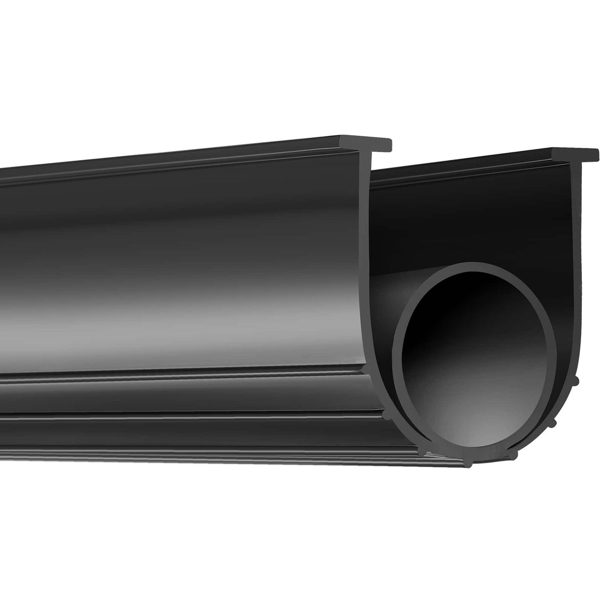 VEVOR - Garage Door Seals Bottom Rubber,U Shape +O Ring Garage Door Weather Stripping,Universal Weatherproof Threshold Buffering - Black