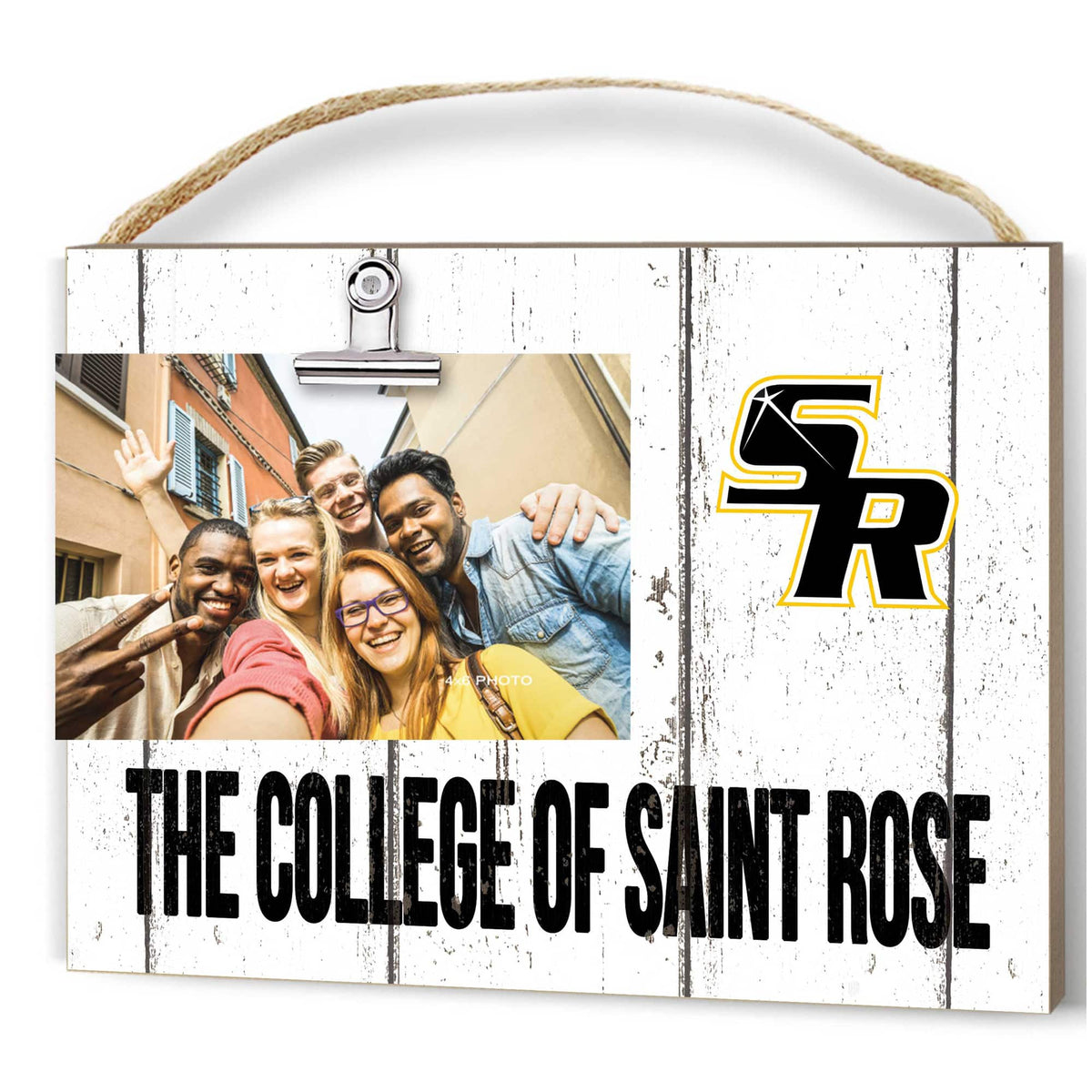 Jardine - Saint Rose Golden Knights 8'' x 10'' Weathered Design Clip It Frame - White