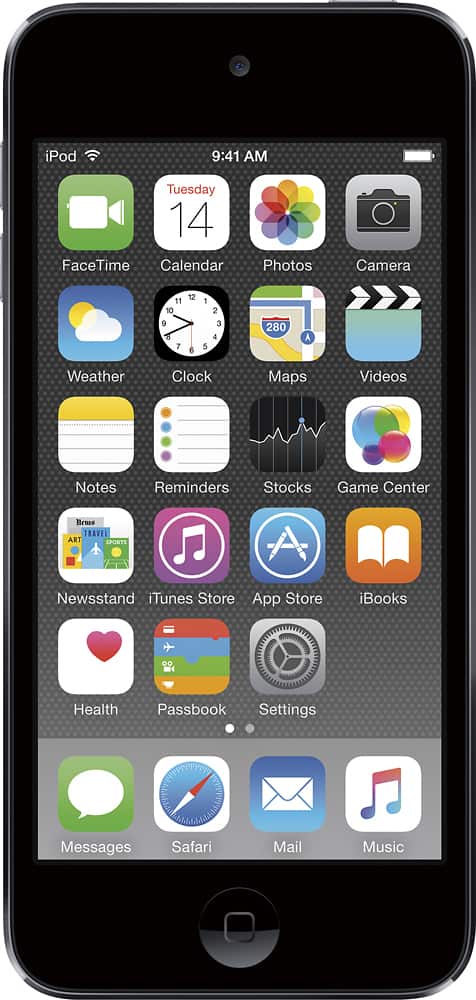 Front. Apple - iPod touch® 32GB MP3 Player (6th Generation) - Space Gray.