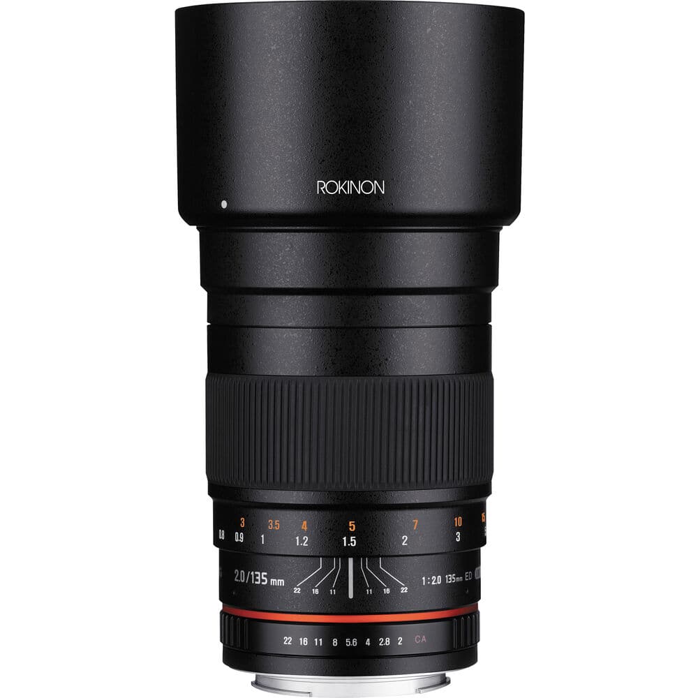 Rokinon - 135mm F2.0 ED UMC Telephoto Lens for Canon EF Digital SLR Cameras, Black - Black