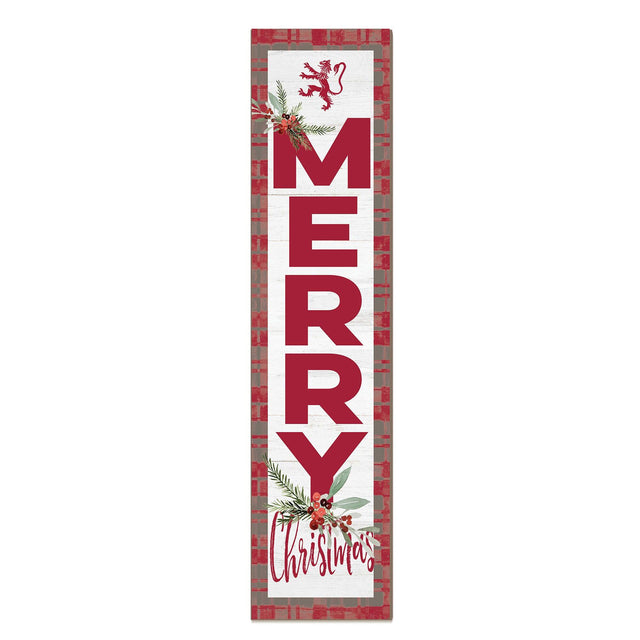 Front. Jardine - Phillips Exeter Academy Big Red 12'' x 48'' Outdoor Merry Christmas Leaner - White.