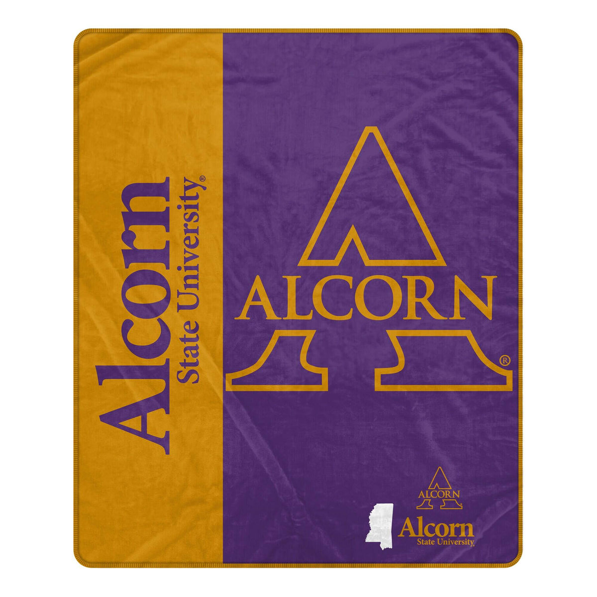 Pegasus - Alcorn State Braves 50" x 60" Endzone Ultra Soft Throw Blanket - Multicolor