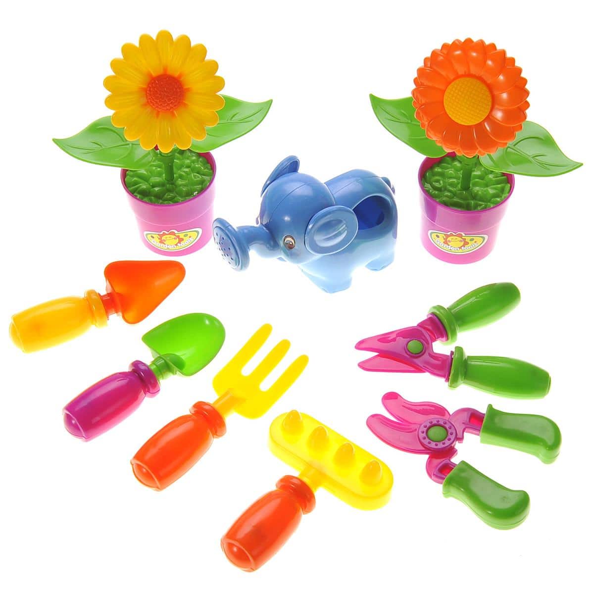 JuzToys - Kids Gardening Set, Pretend Play for Toddlers 3-5, Gardening Tools Toy, Pretend Gardening Toys, Toddler Learning Toys - Multi