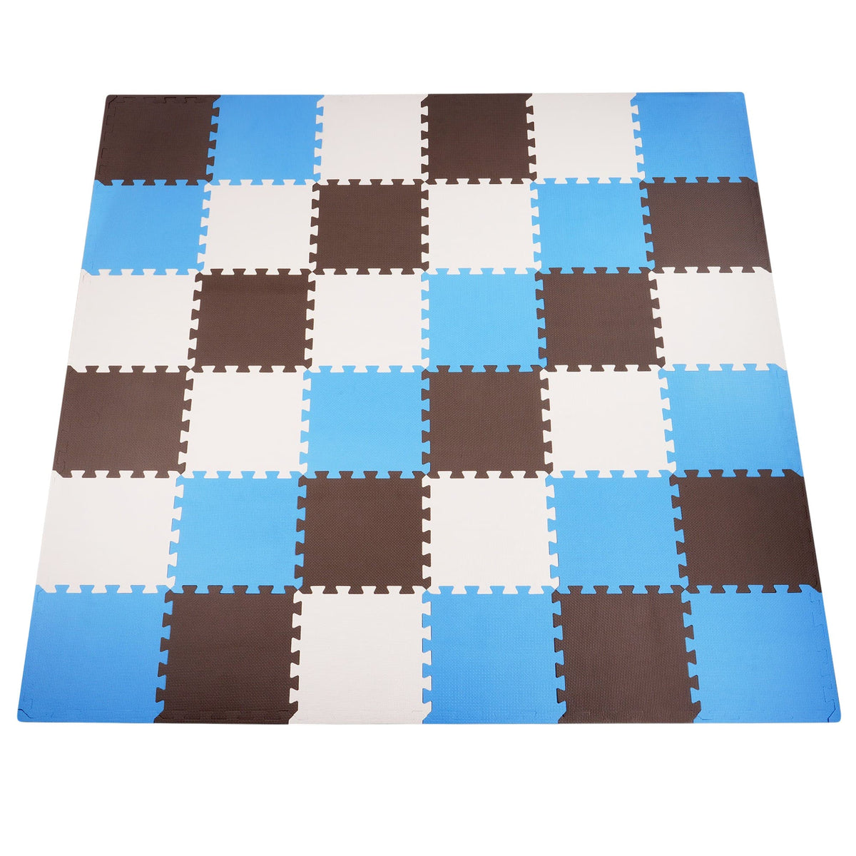 BalanceFrom Fitness - 36 Tile Thick Interlocking Puzzle Foam Exercise Play Mat - Multicolor
