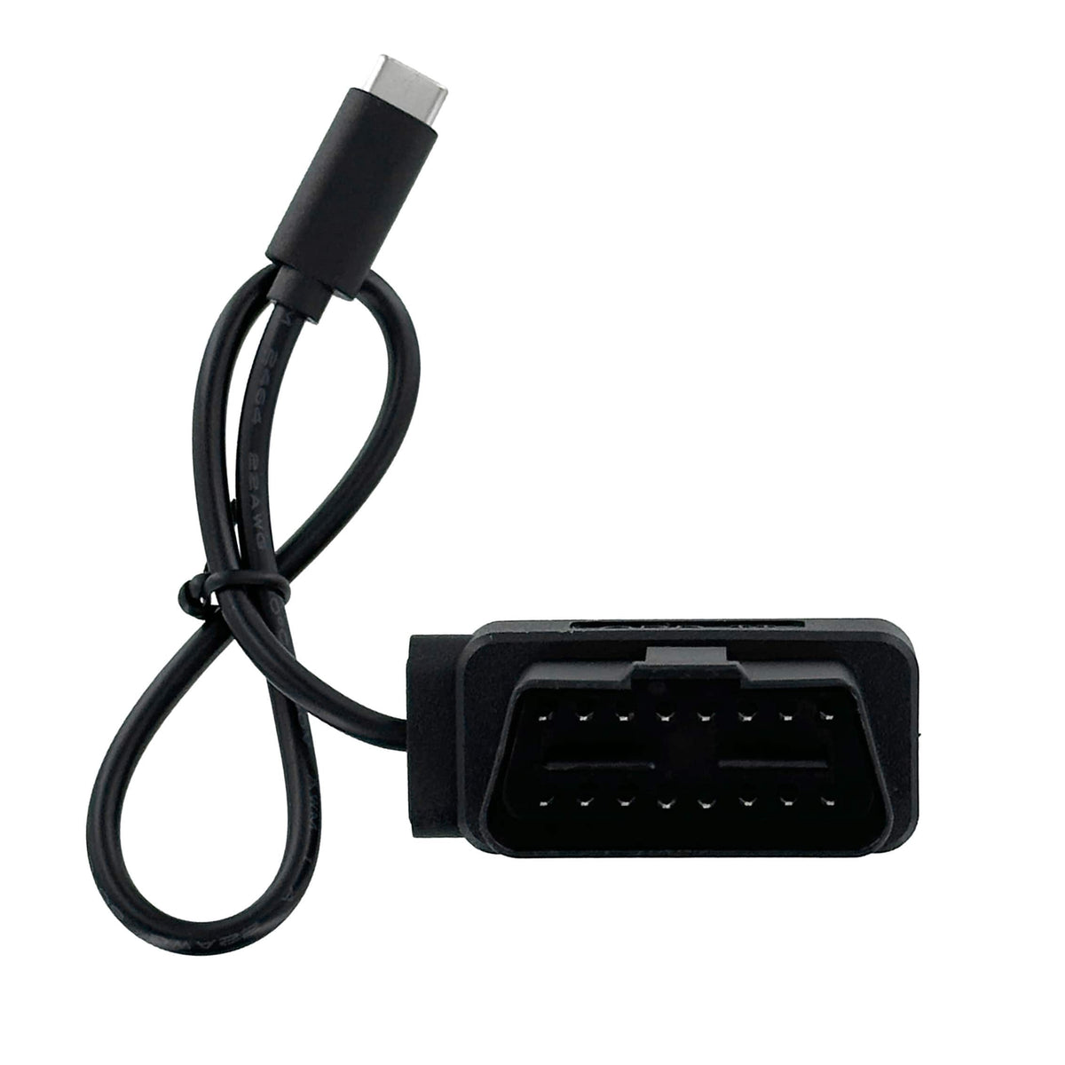 Momento - OBD8 USB-C to OBD-II Port Installation Adapter - Black