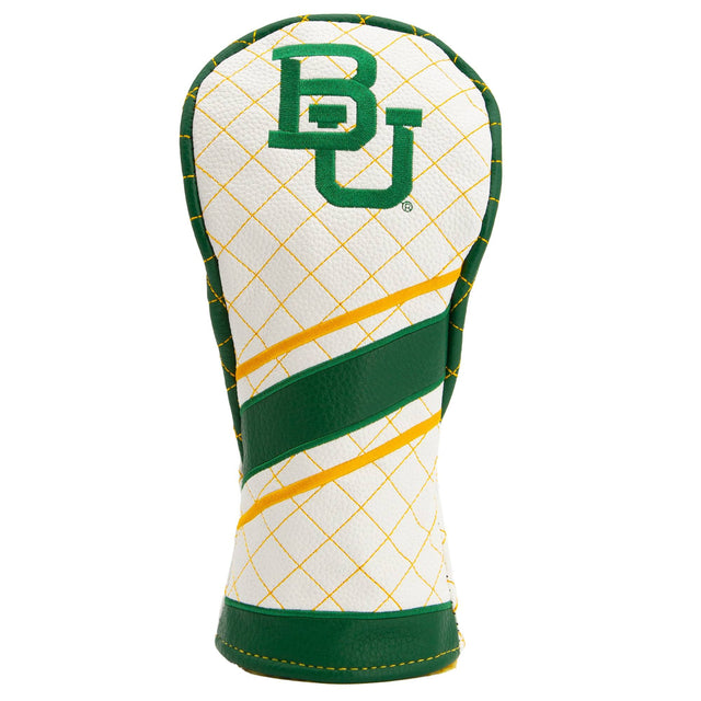 Front. Team Golf - Baylor Bears Striped Quilted Fairway Headcover - Multicolor.