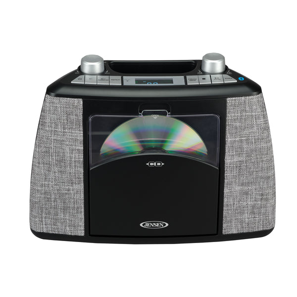 Jensen - CD-565A-BK Portable Bluetooth CD Music System - Black