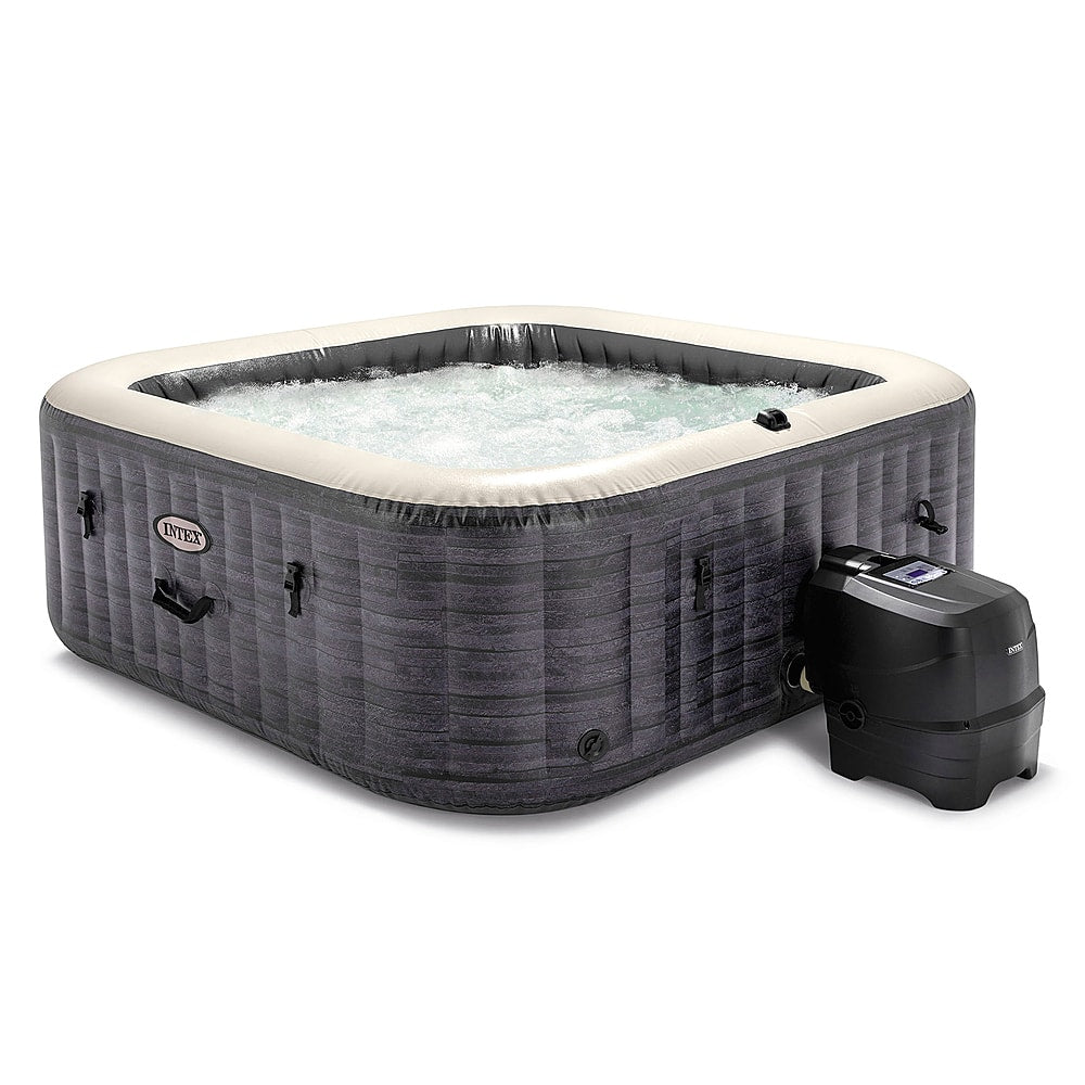 Intex - PureSpa Plus Inflatable Square Hot Tub Spa 94x28 in - Gray