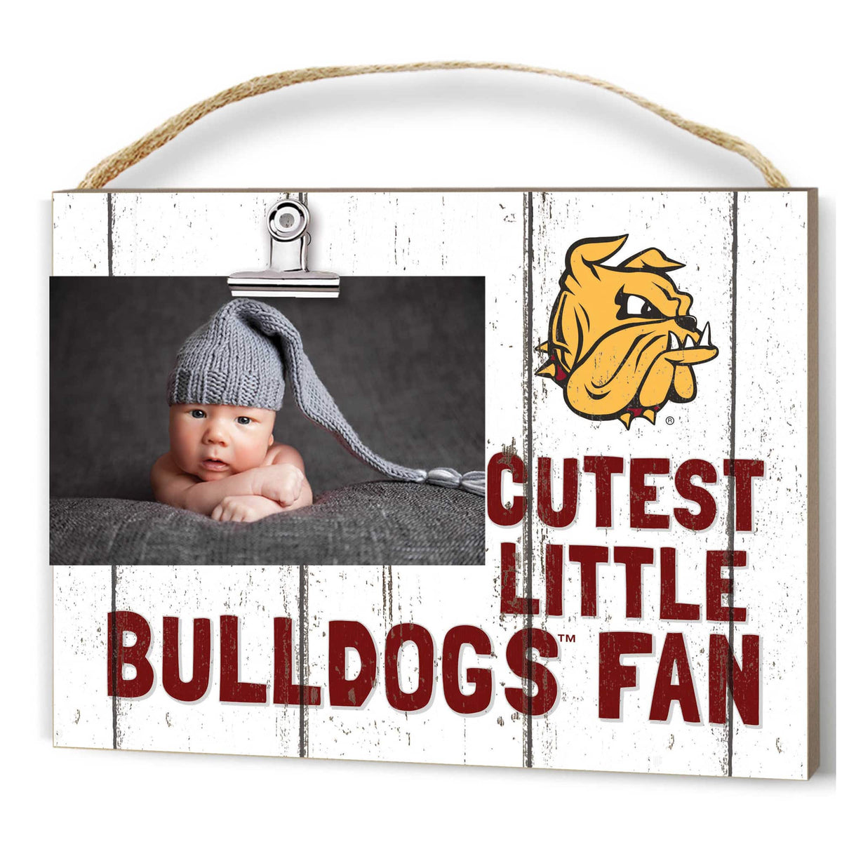 Jardine - Minnesota Duluth Bulldogs 8'' x 10'' Cutest Little Fan Weathered Team Logo Clip Photo Frame - White