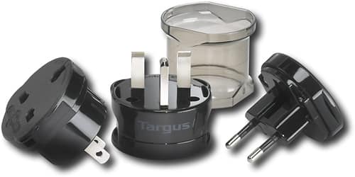 Front. Targus - Travel Power Adapters - Black.