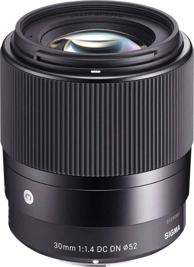 Angle. Sigma - 30mm 1.4 DC DN Contemporary Lens for select Sony APS-C E-mount cameras - Black.