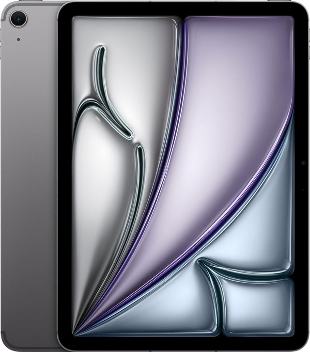 Front. Apple - 11-inch iPad Air M4 chip Wi-Fi + Cellular 256GB - Space Gray.