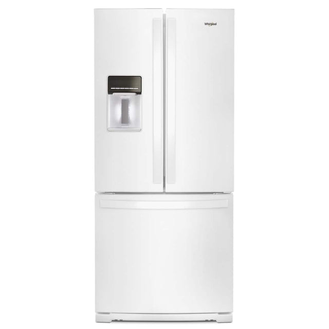 Front. Whirlpool - 30 in. Wide 20 cu. ft. Wide French Door Refrigerator - White.