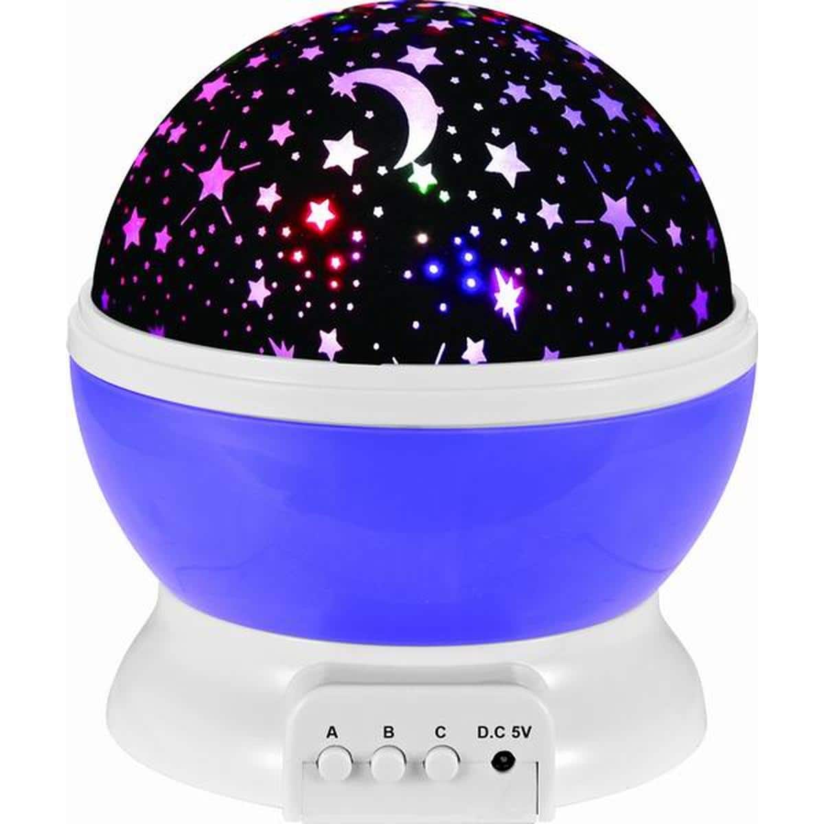 JuzToys - Night Light for Kids, Light Projector Starry Skies LED Lights, LED Lamp for Bedrooms and Offices - Purple