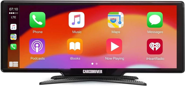 07:10  
LTE  
Phone  
Music  
Maps  
Messages  
Podcasts  
iBooks  
Now Playing  
iHeartRadio  
CAREDRIVER