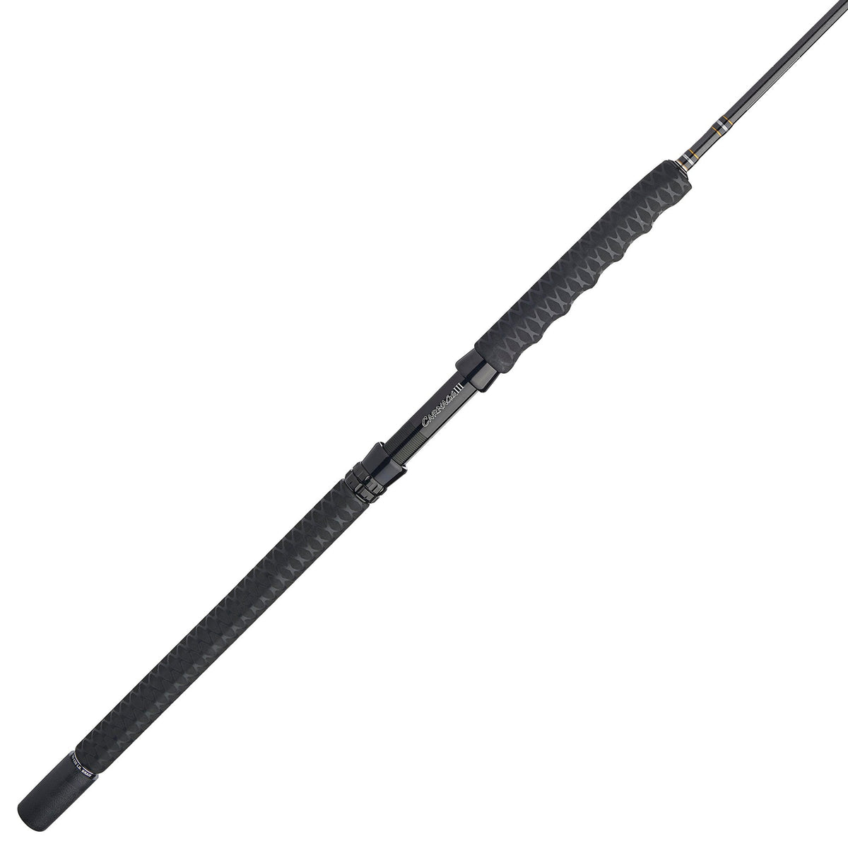 PENN - Carnage III Conventional Boat Fishing Rod, 6' Fishing Pole, Heavy Power - Silver/Black/Gold