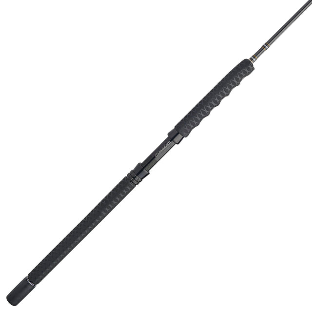 Front. PENN - PENN Carnage III Conventional Boat Fishing Rod, 6' Fishing Pole, Heavy Power - Silver/Black/Gold.