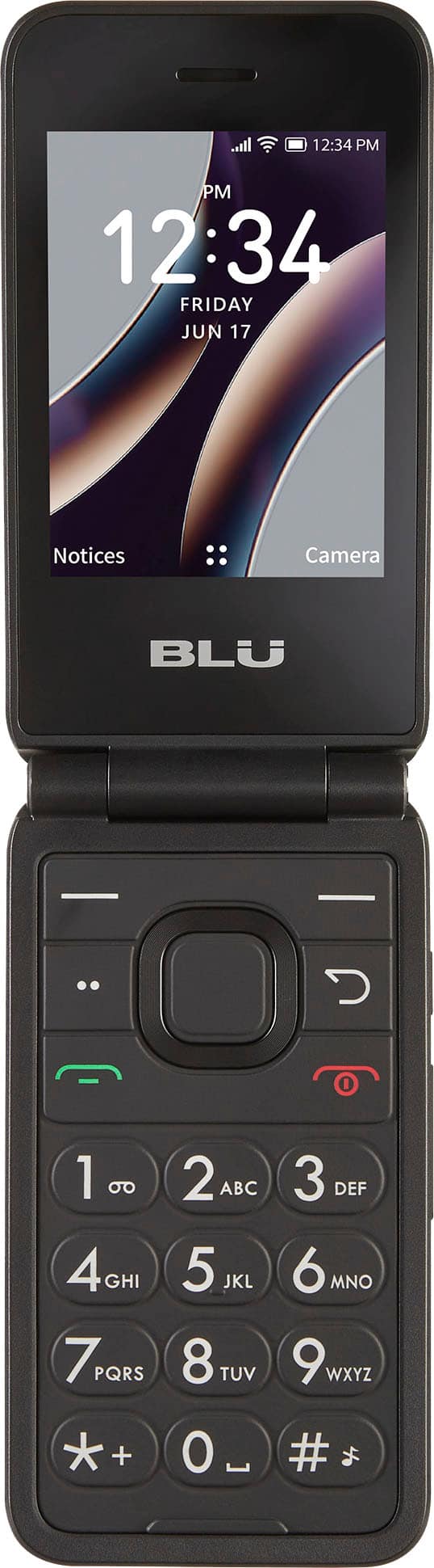 12:34 PM  
FRIDAY  
JUN 17  

Notices  
Camera  

BLU  

1 2 3  
4 5 6  
7 8 9  
* 0 #