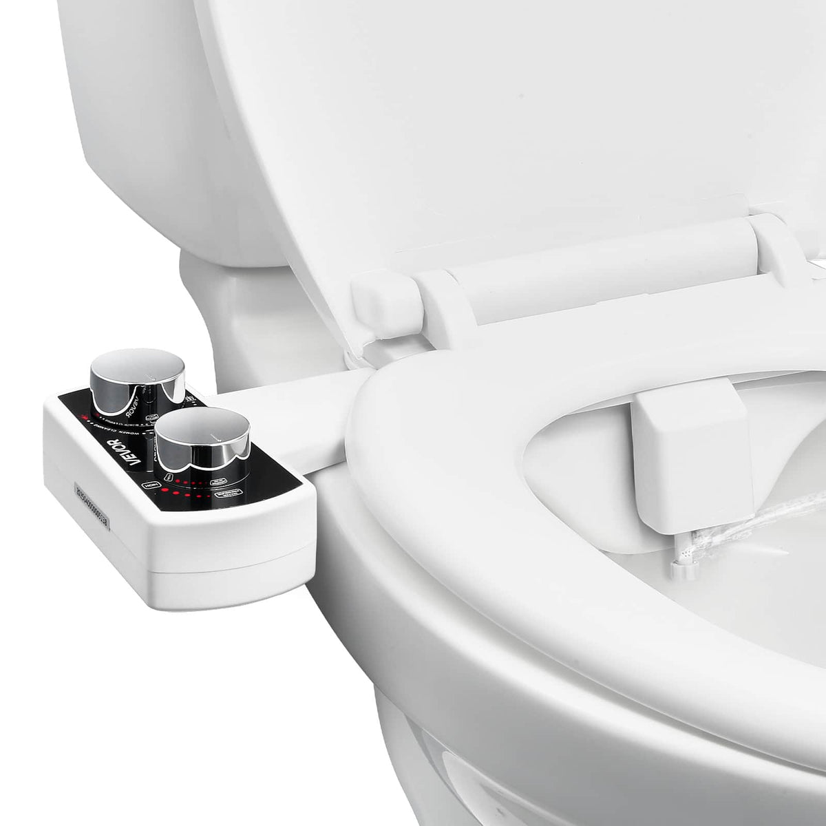 VEVOR - Bidet Attachment for Toilet, Non-Electric Bidet Toilet Seat Attachment - Dual Retractable Nozzles - Gray
