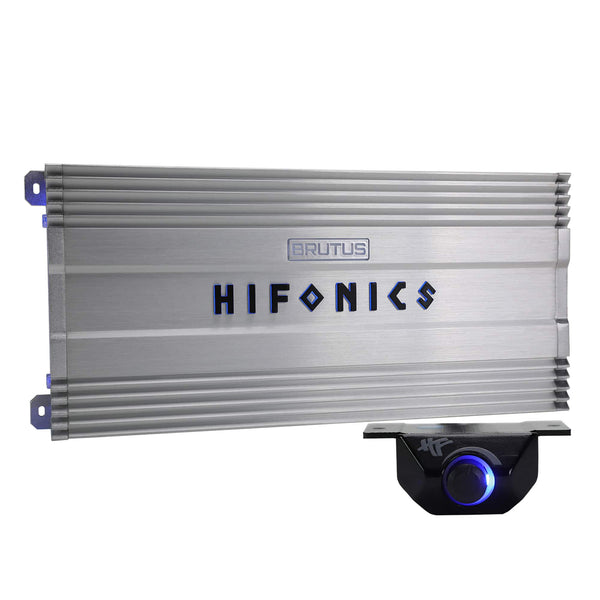 Hifonics - BG-4000.1D Brutus Gamma Mono D 4000W Car Audio Subwoofer Amp, Bass Knob - Silver