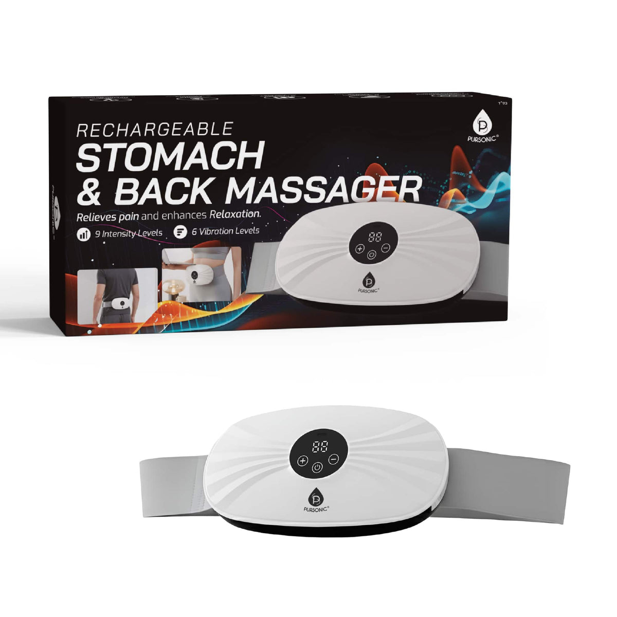 Pursonic - Rechargeable Stomach & Back Massager