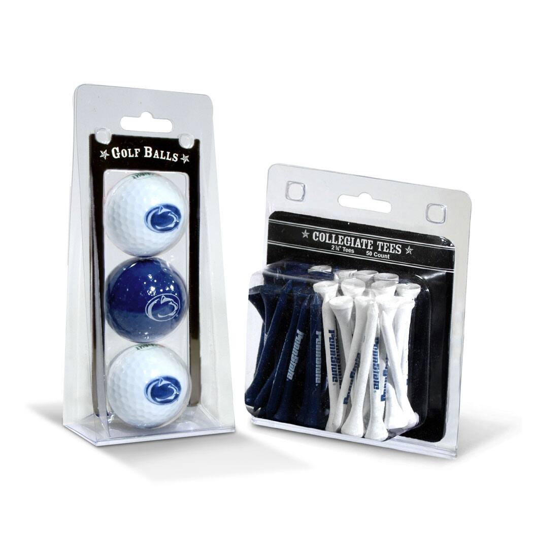 Team Golf - Penn State Nittany Lions 3-Golf Ball & 50-Golf Tee Set - Multicolor