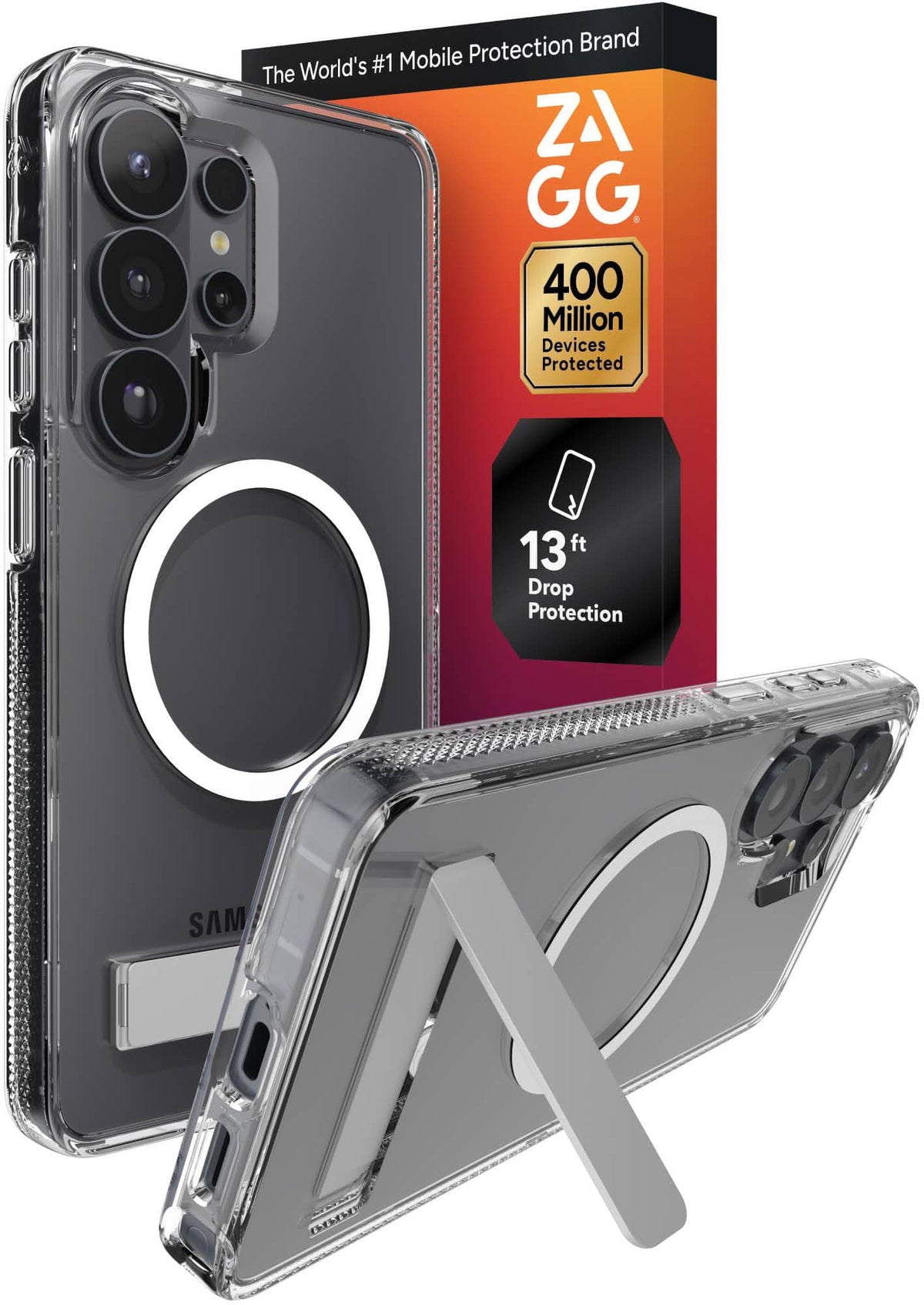 ZAGG - Crystal Palace Snap Case with Kickstand for Samsung Galaxy S26 Ultra - Clear