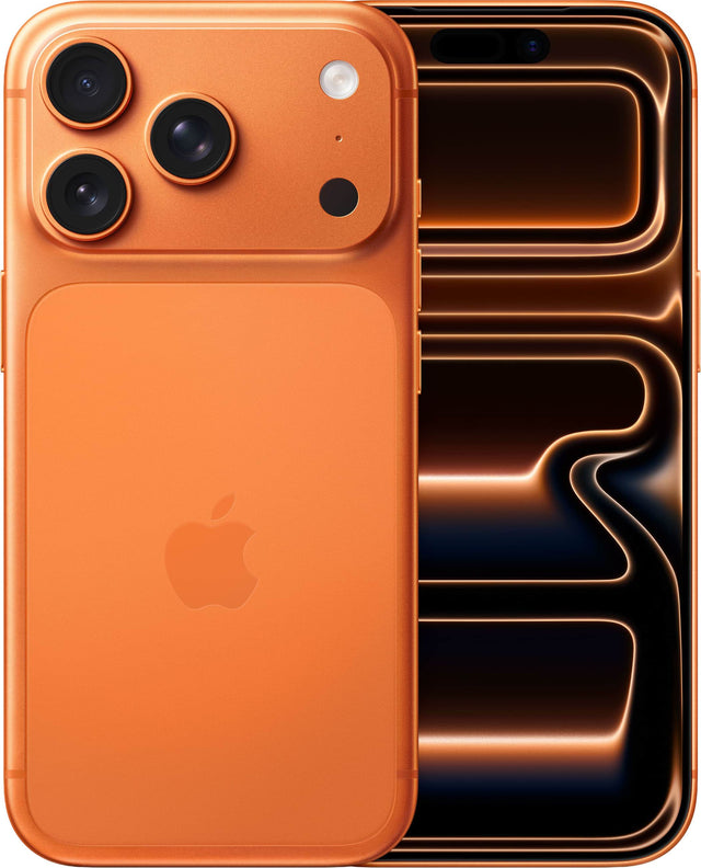 Front. Apple - iPhone 17 Pro 1TB - Cosmic Orange.