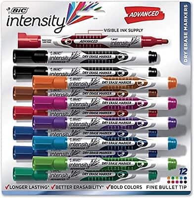 BIC Intensity Advanced  
Visible Ink Supply  

Dry Erase Markers  
- BIC Intensity Advanced Dry Erase Marker  
- BIC Intensity Advanced Dry Erase Marker  
- BIC Intensity Advanced Dry Erase Marker  
- BIC Intensity Advanced Dry Erase Marker  
- BIC Intensity Advanced Dry Erase Marker  
- BIC Intensity Advanced Dry Erase Marker  
- BIC Intensity Advanced Dry Erase Marker  
- BIC Intensity Advanced Dry Erase Marker  
- BIC Intensity Advanced Dry Erase Marker  
- BIC Intensity Advanced Dry Erase Marker  
- BIC