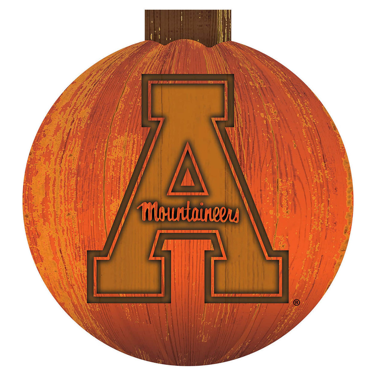 Fan Creations - Appalachian State Mountaineers 12'' Pumpkin Sign - Orange