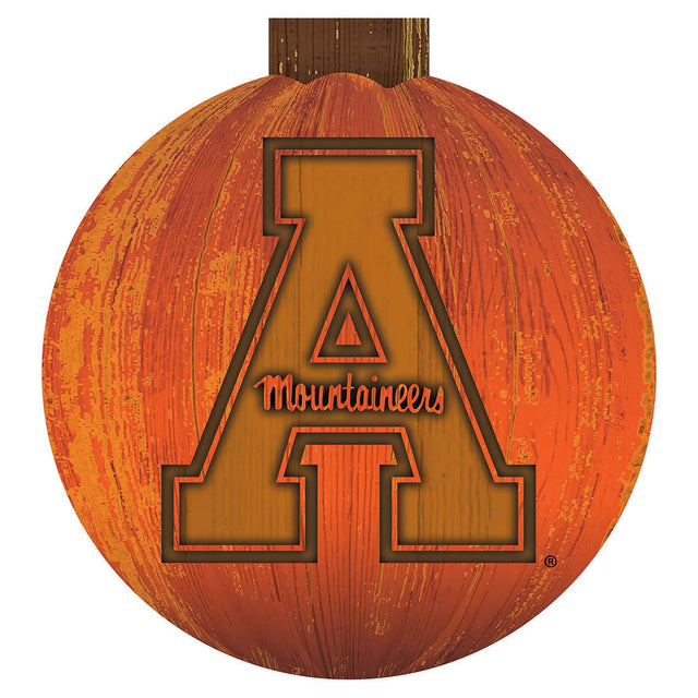 Front. Fan Creations - Appalachian State Mountaineers 12'' Pumpkin Sign - Orange.