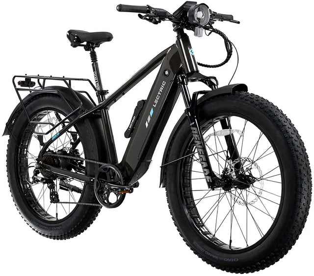 The text on the image reads "MKP OTHIC LECTRIC LEOTRIO ... YANG DVH YANG CHAO." This text is in Chinese and does not provide any information about the electric bicycle.