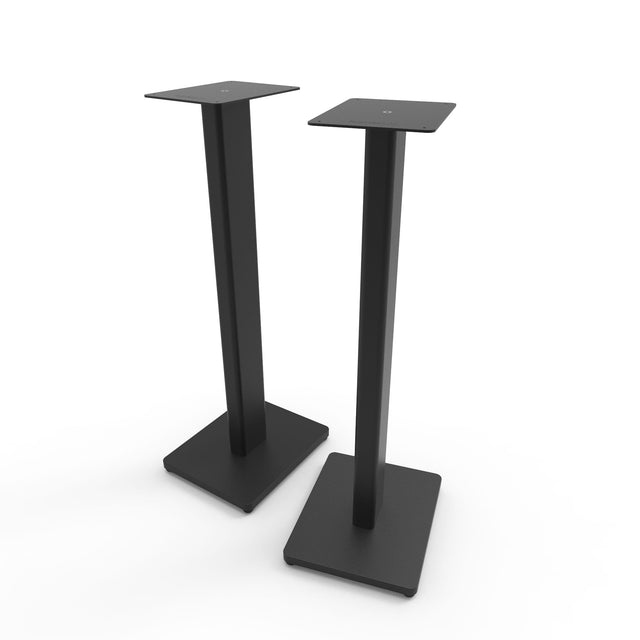 Front. Kanto - 28" Universal Bookshelf Speaker Floor Stands, Pair - Black.