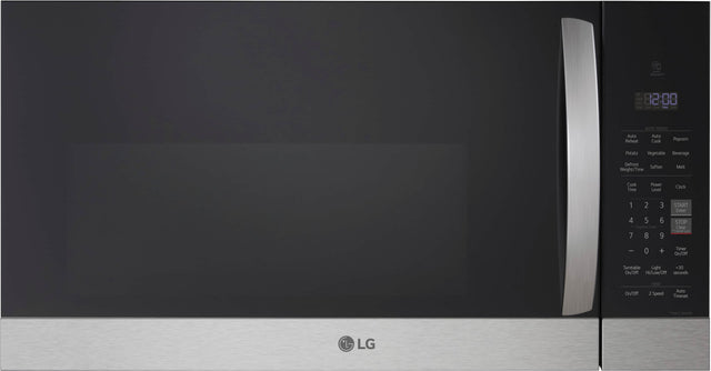 Front. LG - 1.7 Cu. Ft. Over-The-Range Microwave with Sensor Cook and EasyClean - PrintProof Stainless Steel.