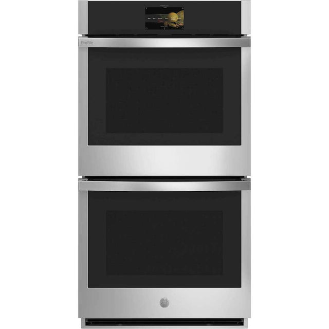 Front. GE Profile - 27" Smart Built-In Convection Double Wall Oven - Stainless Steel.