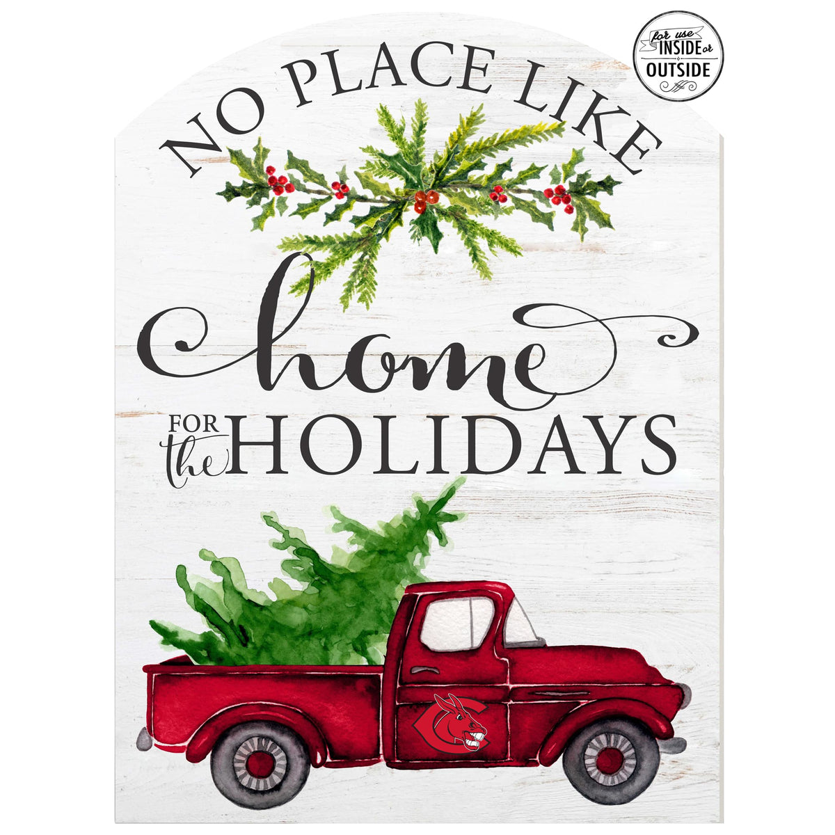 Jardine - Central Missouri Mules 16'' x 22'' Indoor/Outdoor Holiday Marquee Sign - White